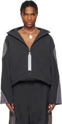 ERL Black UFO Windbreaker Jacket