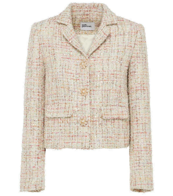 Photo: Self-Portrait Embellished bouclé jacket