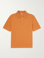 LOEWE - Slim-Fit Logo-Embroidered Cotton-Piqué Polo Shirt - Orange