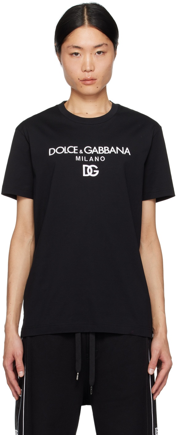 Photo: Dolce & Gabbana Black 'DG' T-Shirt
