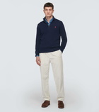 Polo Ralph Lauren Logo cotton half-zip sweater