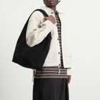 Mazi Untitled Flow Suede Tote Bag in Black 