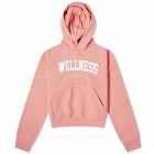 Sporty & Rich Women's Wellness Cropped Hoodie in Salmon/White