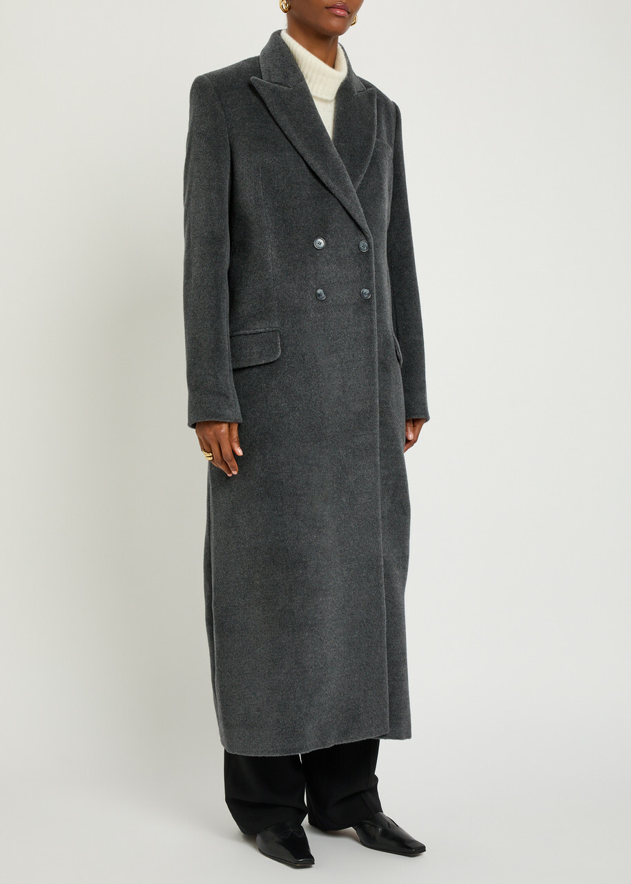 Tove Gilda Double-breasted Wool Coat Grey