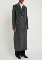 Tove Gilda Double-breasted Wool Coat Grey