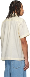 Dunst Off-White Collared Striped Shirt