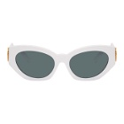 Versace White V-Medusa Cat-Eye Sunglasses