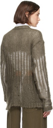 Ann Demeulemeester Khaki Rigmor Oversize Sweater