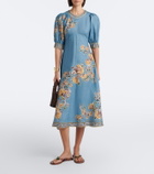 Alémais Joan floral linen midi dress