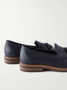 Brunello Cucinelli - Full-Grain Leather Tasseled Loafers - Blue