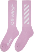Off-White Purple Diag Helvetica Socks