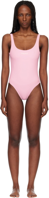 Photo: Versace Pink One-Piece Swimsuit