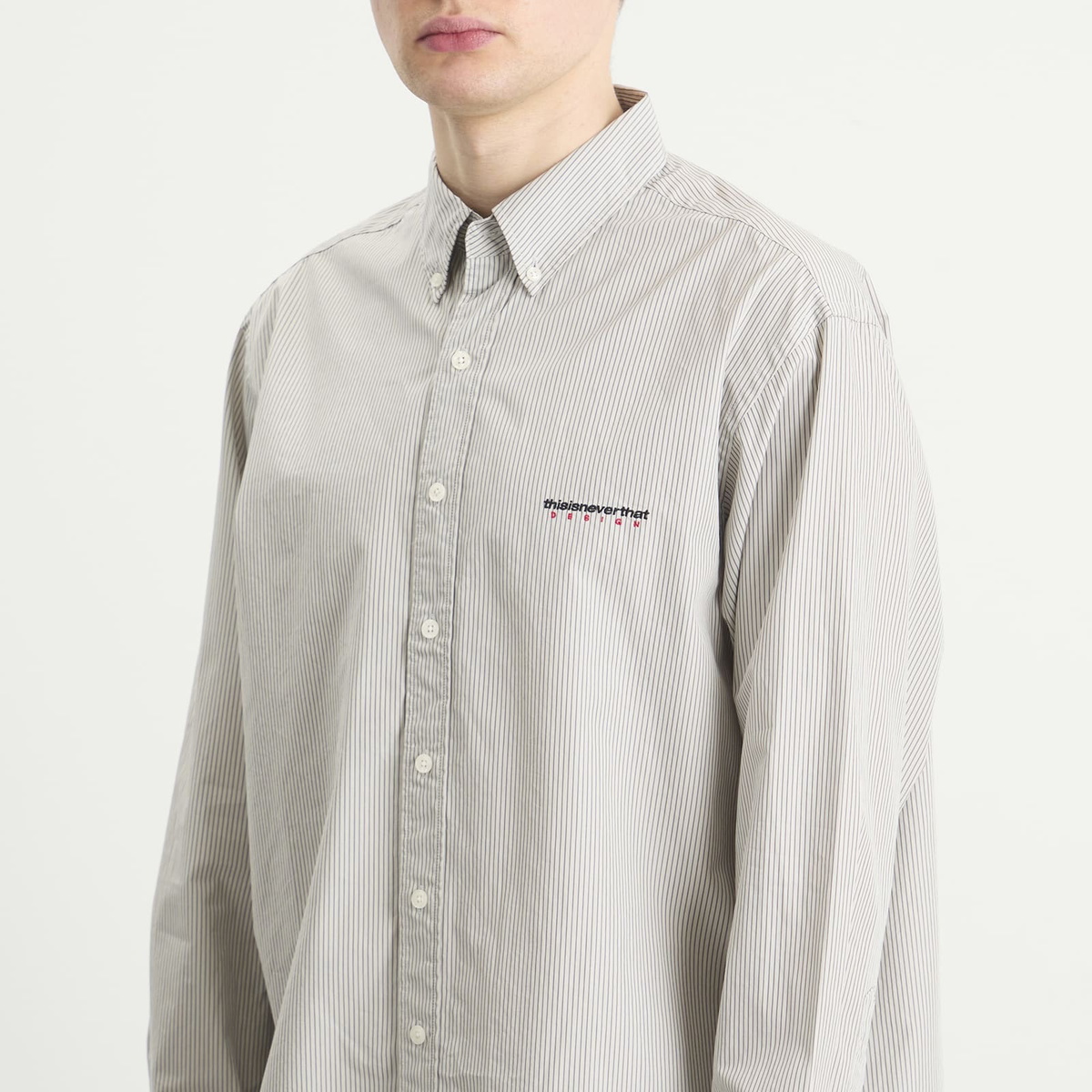 thisisneverthat Men's DSN Striped Shirt in Beige