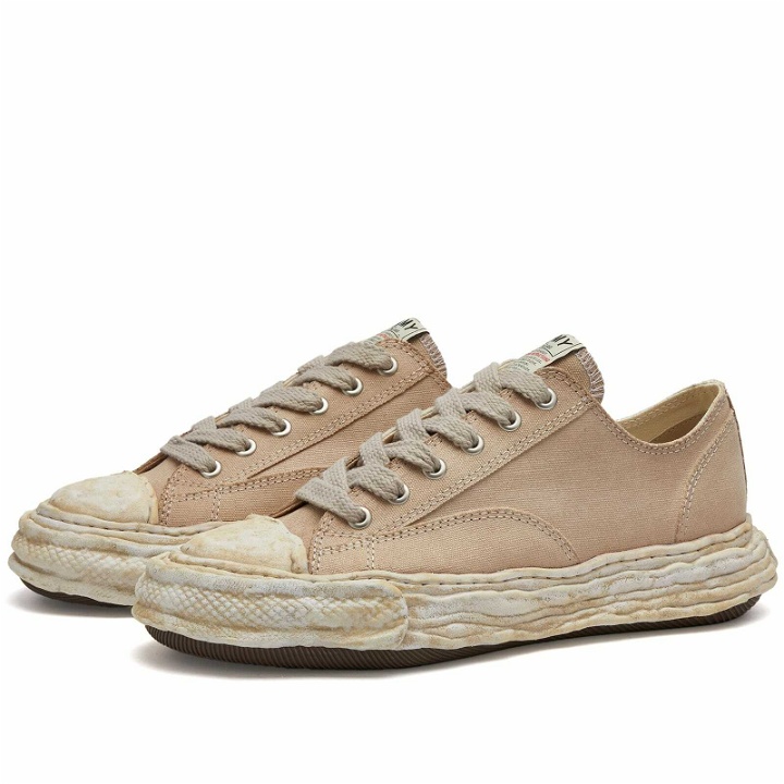 Photo: Maison MIHARA YASUHIRO Men's Peterson Original Sole Low Dyed Canva Sneakers in Brown
