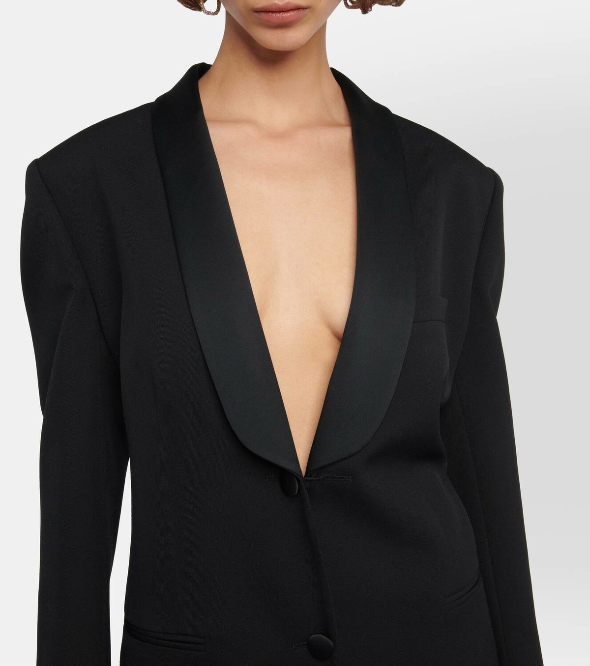 Valentino Shawl-collar wool gown