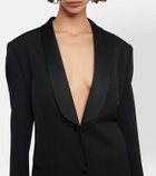 Valentino Shawl-collar wool gown