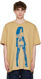 Vivienne Westwood Tan Oversized Pin-Up T-Shirt