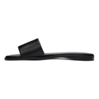 Jimmy Choo Black Minea JC Flat Sandals