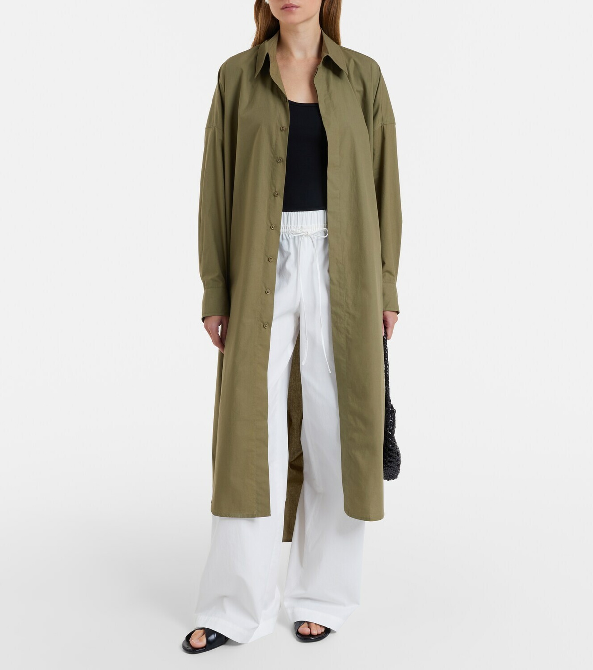 The Frankie Shop Bloom cotton poplin shirt dress