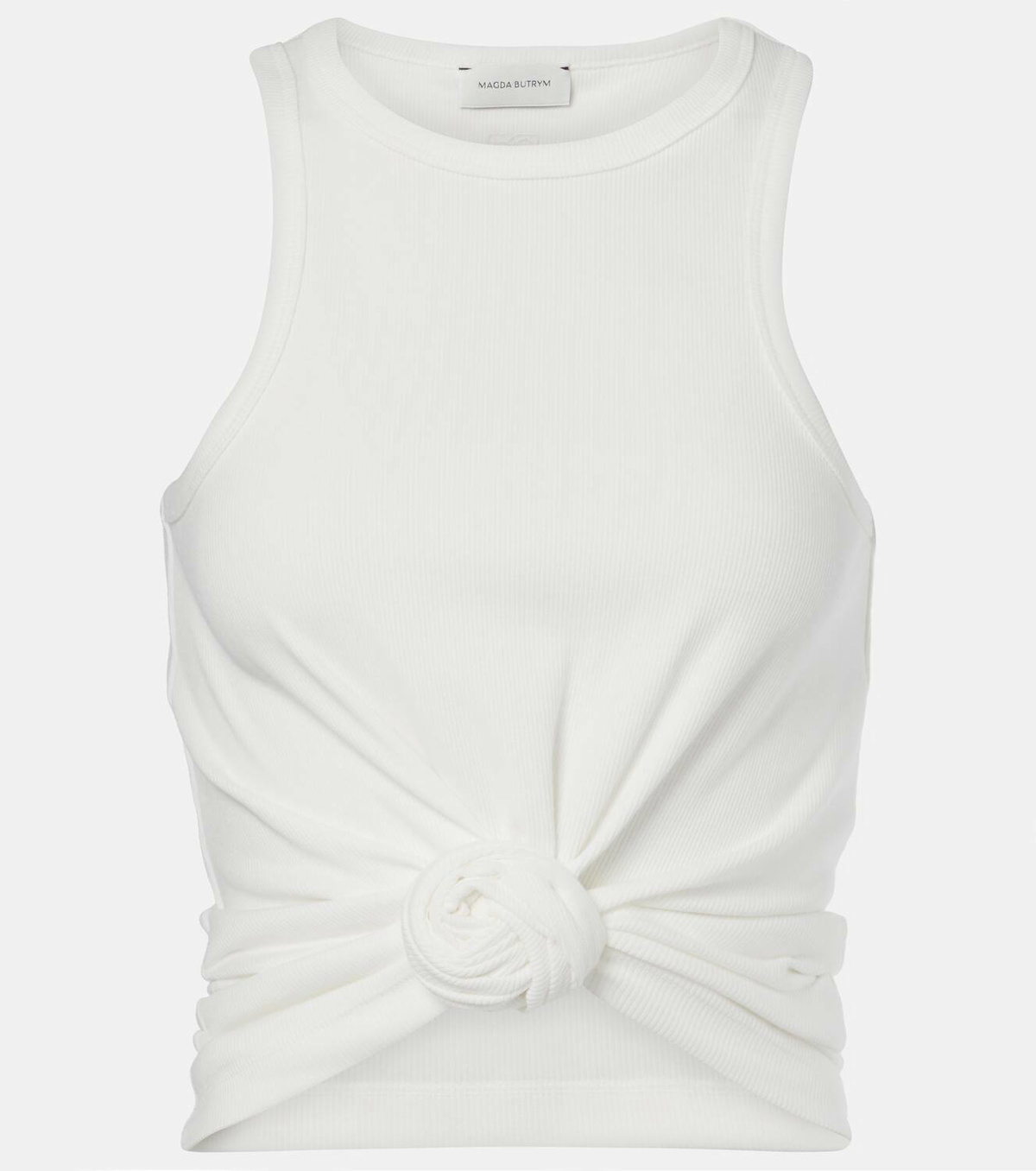 Magda Butrym Gathered cotton-blend tank top