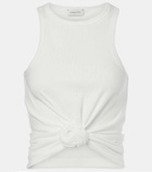 Magda Butrym Gathered cotton-blend tank top