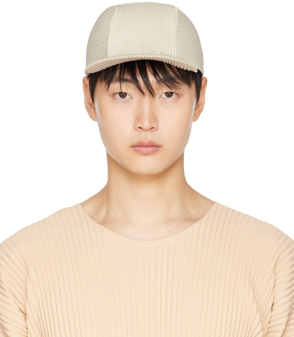 Homme Plissé Issey Miyake Off-White Pleats Cap Homme Plisse Issey Miyake