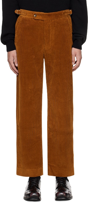 Photo: Bode Brown Cinch Tab Trousers