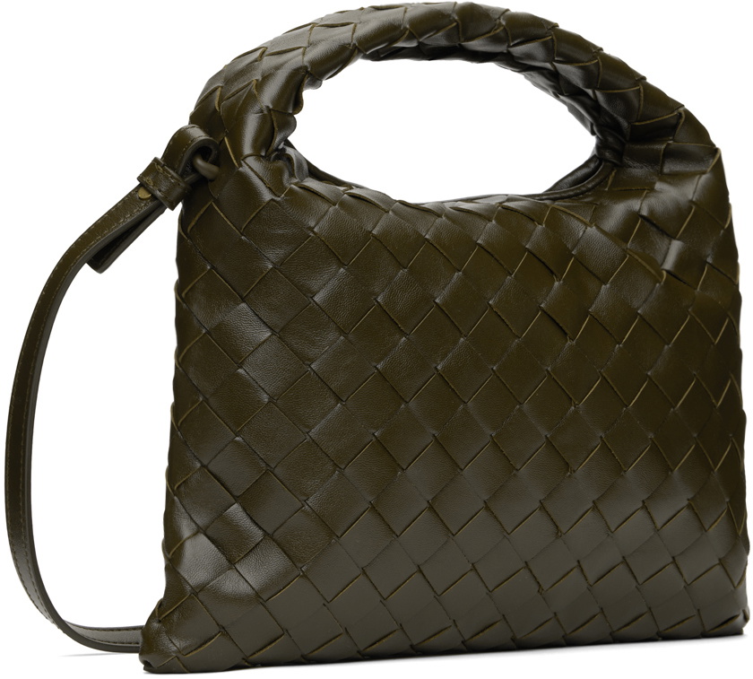 Bottega Veneta Khaki Mini Hop Bag Bottega Veneta