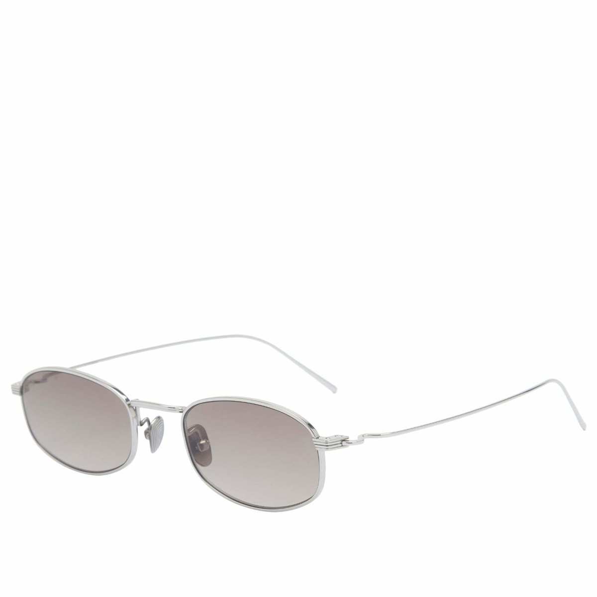 AKILA Icon Sunglasses in Silver/Brown Gradient 
