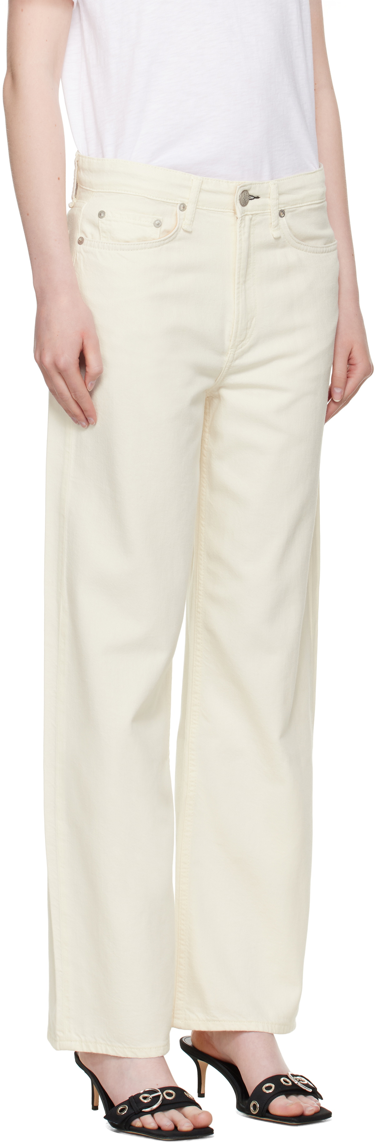 Rag Off White rag & bone Off-White Featherweight Logan Wide-Leg Jeans Rag and Bone