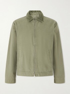 Mr P. - Corduroy-Trimmed Organic Cotton Coach Jacket - Green