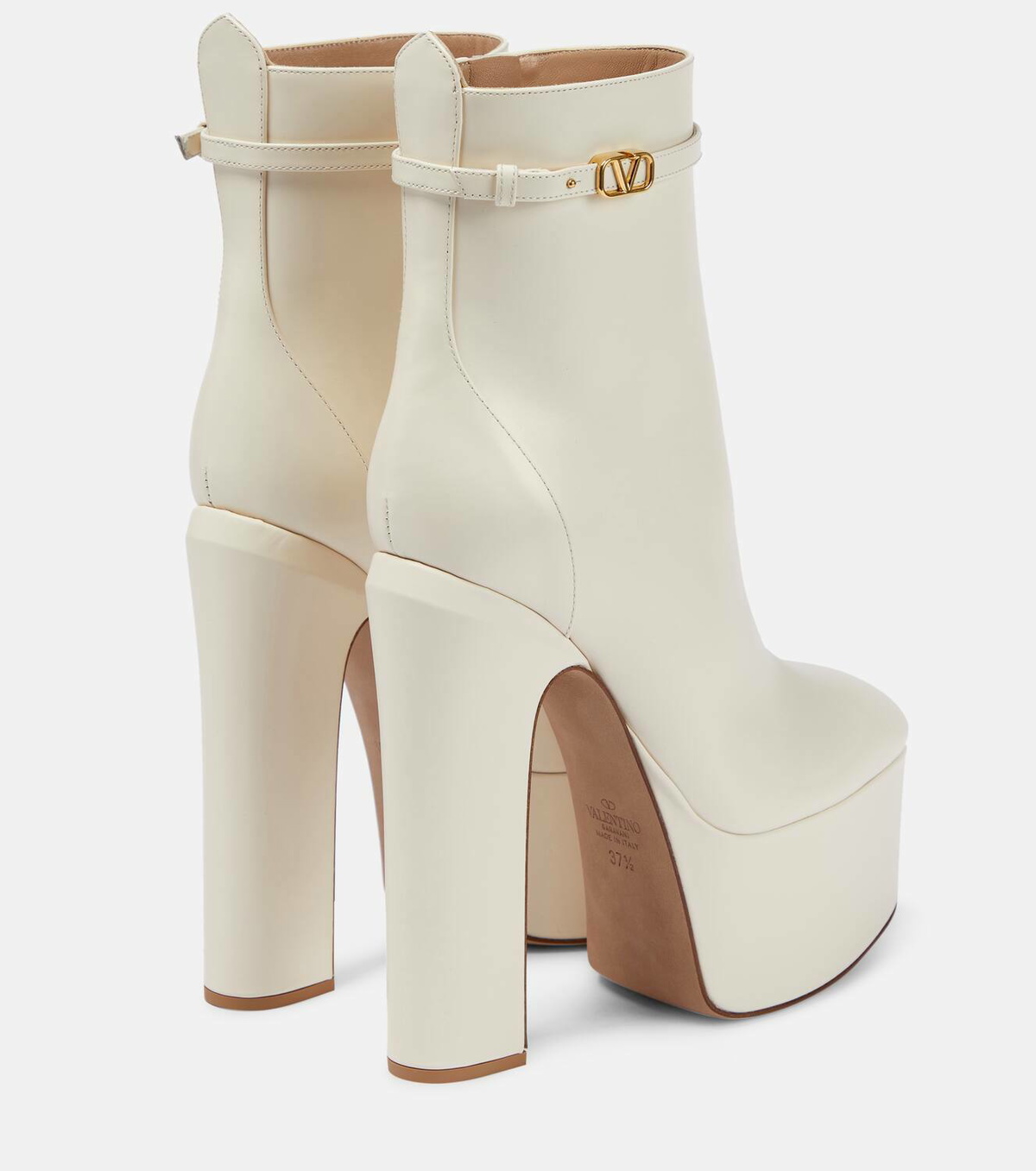 Valentino Garavani Tan-Go leather platform ankle boots