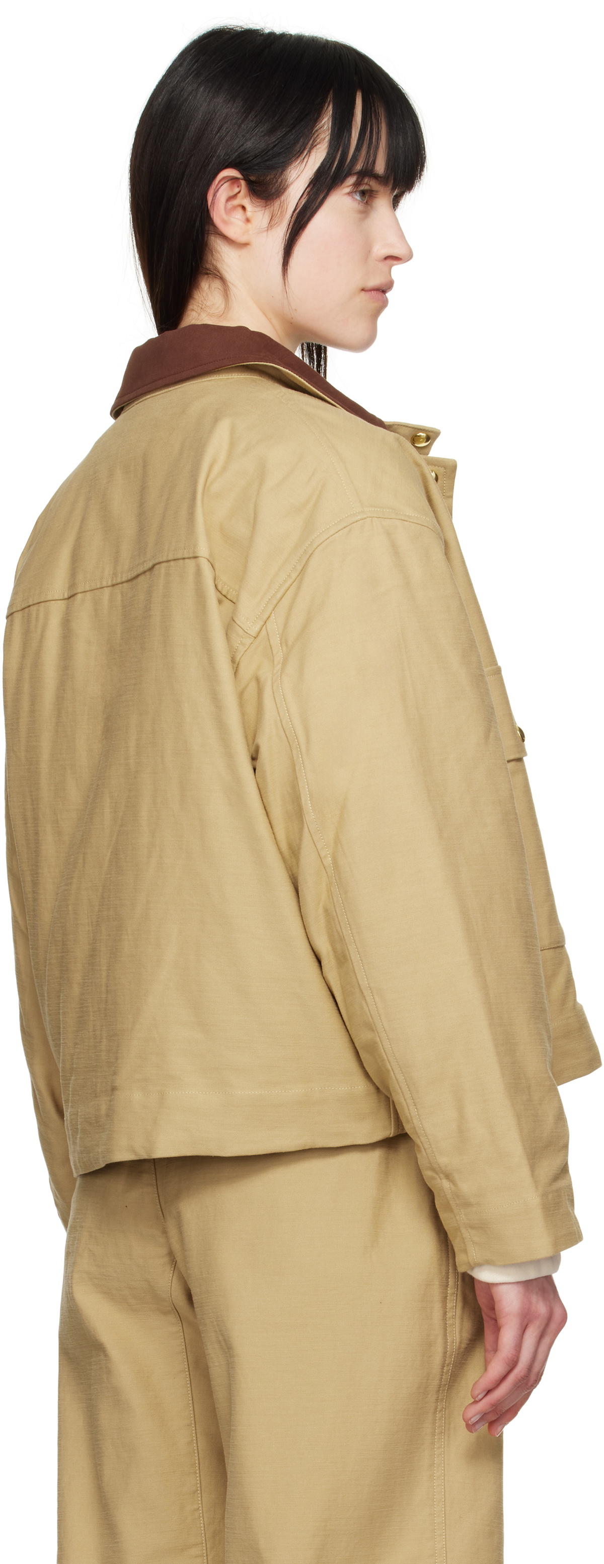 rag & bone Beige Nonie 2-in-1 Cotton Twill Jacket