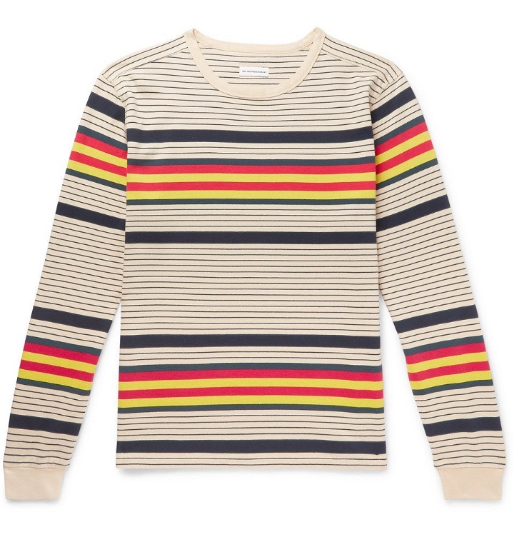 Photo: Pop Trading Company - Striped Cotton-Jersey T-Shirt - Neutral