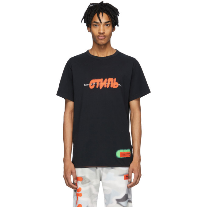 Photo: Heron Preston Black Spray Style T-Shirt