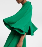 Costarellos Zinnia embroidered cape midi dress