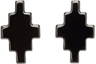 Marcelo Burlon County of Milan Gunmetal Cross Earrings