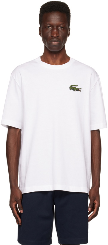 Photo: Lacoste White Patch T-Shirt