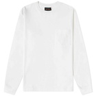 Beams Plus Men's Long Sleeve Pocket T-Shirt in White