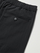 Theory - Graham Tapered Crinkled Nylon-Blend Trousers - Black