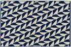 Dusen Dusen White & Navy Pattern Bathmat