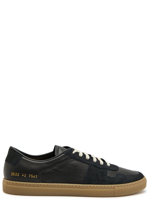 Photo: Common Projects Bball Panelled Leather Sneakers Black