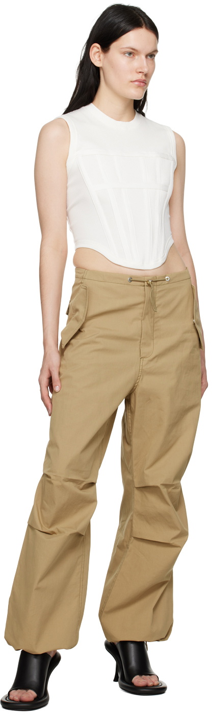 Dion Lee White Corset Tank Top