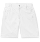 Incotex - Gingham Cotton-Seersucker Shorts - White