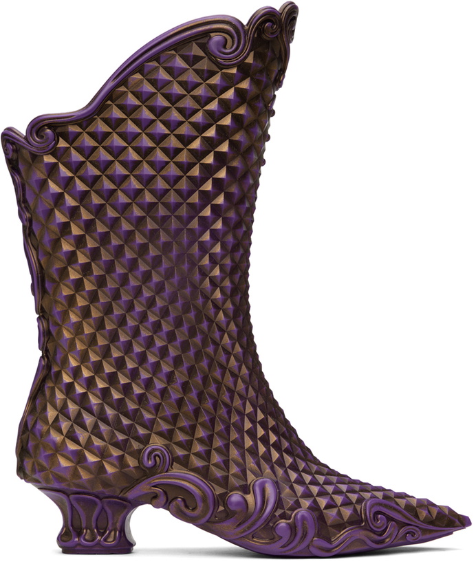 Photo: Y/Project Purple & Gold Melissa Edition Court Boots