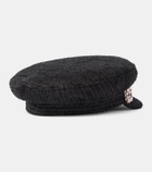 Roger Vivier Tweed newsboy cap