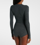 Self-Portrait Ribbed-knit wool bodysuit