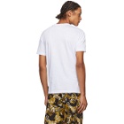 Versace Jeans Couture White and Gold Logo T-Shirt