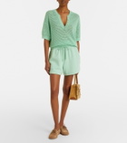 Varley Callie open-knit cotton top
