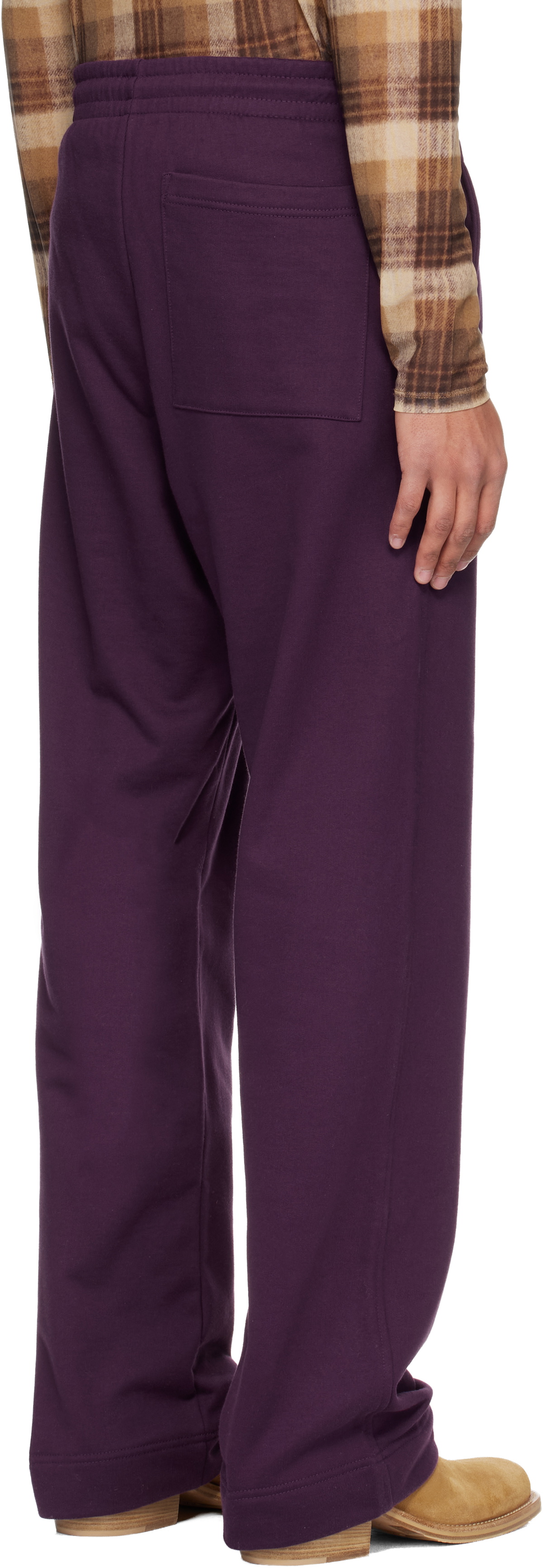 Dries Van Noten Purple Drawstring Sweatpants